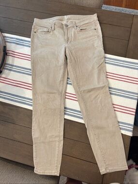 Women's Beige Straight-Leg Jeans